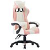 Silla Gaming | Silla De Oficina | Silla Gamer Ergonomica De Cuero Sintético Rosa Cfw790372