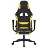 Silla Gaming | Silla De Oficina | Silla Gamer Ergonomica De Masaje Con Reposapiés Tela Negro Y Amarillo Cfw790373