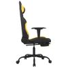 Silla Gaming | Silla De Oficina | Silla Gamer Ergonomica De Masaje Con Reposapiés Tela Negro Y Amarillo Cfw790374