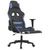 Silla Gaming | Silla De Oficina | Silla Gamer Ergonomica De Masaje Con Reposapiés Tela Negro Y Azul Cfw790375