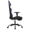 Silla Gaming | Silla De Oficina | Silla Gamer Ergonomica De Masaje Con Reposapiés Tela Negro Y Azul Cfw790376