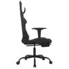 Silla Gaming | Silla De Oficina | Silla Gamer Ergonomica De Masaje Con Reposapiés Tela Negro Y Blanco Cfw790377