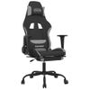 Silla Gaming | Silla De Oficina | Silla Gamer Ergonomica De Masaje Con Reposapiés Tela Negro Y Gris Claro Cfw790382