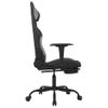 Silla Gaming | Silla De Oficina | Silla Gamer Ergonomica De Masaje Con Reposapiés Tela Negro Y Gris Claro Cfw790382