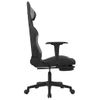 Silla Gaming | Silla De Oficina | Silla Gamer Ergonomica De Masaje Con Reposapiés Tela Negro Y Gris Claro Cfw790383