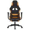 Silla Gaming | Silla De Oficina | Silla Gamer Ergonomica De Masaje Con Reposapiés Tela Negro Y Naranja Cfw790385