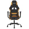 Silla Gaming | Silla De Oficina | Silla Gamer Ergonomica De Masaje Con Reposapiés Tela Negro Y Naranja Cfw790386