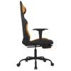 Silla Gaming | Silla De Oficina | Silla Gamer Ergonomica De Masaje Con Reposapiés Tela Negro Y Naranja Cfw790386