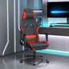 Silla Gaming | Silla De Oficina | Silla Gamer Ergonomica De Masaje Con Reposapiés Tela Negro Y Rojo Cfw790388