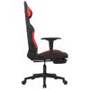 Silla Gaming | Silla De Oficina | Silla Gamer Ergonomica De Masaje Con Reposapiés Tela Negro Y Rojo Cfw790388