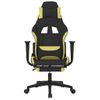 Silla Gaming | Silla De Oficina | Silla Gamer Ergonomica De Masaje Con Reposapiés Tela Negro Y Verde Claro Cfw790389