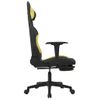 Silla Gaming | Silla De Oficina | Silla Gamer Ergonomica De Masaje Con Reposapiés Tela Negro Y Verde Claro Cfw790389