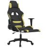 Silla Gaming | Silla De Oficina | Silla Gamer Ergonomica De Masaje Con Reposapiés Tela Negro Y Verde Claro Cfw790389