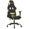 Silla Gaming | Silla De Oficina | Silla Gamer Ergonomica De Masaje Con Reposapiés Tela Negro Y Verde Claro Cfw790390