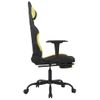 Silla Gaming | Silla De Oficina | Silla Gamer Ergonomica De Masaje Con Reposapiés Tela Negro Y Verde Claro Cfw790390