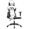 Silla Gaming | Silla De Oficina | Silla Gamer Ergonomica De Masaje Cuero Sintético Blanco Y Negro Cfw790391