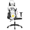 Silla Gaming | Silla De Oficina | Silla Gamer Ergonomica De Masaje Cuero Sintético Blanco Y Negro Cfw790391