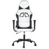 Silla Gaming | Silla De Oficina | Silla Gamer Ergonomica De Masaje Cuero Sintético Blanco Y Negro Cfw790392