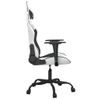 Silla Gaming | Silla De Oficina | Silla Gamer Ergonomica De Masaje Cuero Sintético Blanco Y Negro Cfw790392