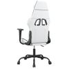 Silla Gaming | Silla De Oficina | Silla Gamer Ergonomica De Masaje Cuero Sintético Blanco Y Negro Cfw790392