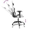 Silla Gaming | Silla De Oficina | Silla Gamer Ergonomica De Masaje Cuero Sintético Blanco Y Negro Cfw790392