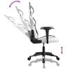 Silla Gaming | Silla De Oficina | Silla Gamer Ergonomica De Masaje Cuero Sintético Blanco Y Negro Cfw790393