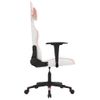 Silla Gaming | Silla De Oficina | Silla Gamer Ergonomica De Masaje Cuero Sintético Blanco Y Rosa Cfw790397