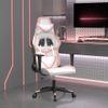 Silla Gaming | Silla De Oficina | Silla Gamer Ergonomica De Masaje Cuero Sintético Blanco Y Rosa Cfw790399