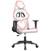 Silla Gaming | Silla De Oficina | Silla Gamer Ergonomica De Masaje Cuero Sintético Blanco Y Rosa Cfw790399