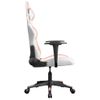 Silla Gaming | Silla De Oficina | Silla Gamer Ergonomica De Masaje Cuero Sintético Blanco Y Rosa Cfw790399