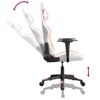 Silla Gaming | Silla De Oficina | Silla Gamer Ergonomica De Masaje Cuero Sintético Blanco Y Rosa Cfw790399