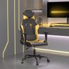 Silla Gaming | Silla De Oficina | Silla Gamer Ergonomica De Masaje Cuero Sintético Negro Y Dorado Cfw790413