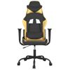 Silla Gaming | Silla De Oficina | Silla Gamer Ergonomica De Masaje Cuero Sintético Negro Y Dorado Cfw790413