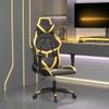 Silla Gaming | Silla De Oficina | Silla Gamer Ergonomica De Masaje Cuero Sintético Negro Y Dorado Cfw790416