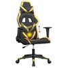 Silla Gaming | Silla De Oficina | Silla Gamer Ergonomica De Masaje Cuero Sintético Negro Y Dorado Cfw790416