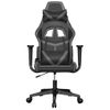 Silla Gaming | Silla De Oficina | Silla Gamer Ergonomica De Masaje Cuero Sintético Negro Y Gris Cfw790420