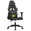 Silla Gaming | Silla De Oficina | Silla Gamer Ergonomica De Masaje Cuero Sintético Negro Y Gris Cfw790420