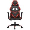 Silla Gaming | Silla De Oficina | Silla Gamer Ergonomica De Masaje Cuero Sintético Negro Y Rojo Cfw790426