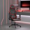 Silla Gaming | Silla De Oficina | Silla Gamer Ergonomica De Masaje Cuero Sintético Negro Y Rojo Vino Tinto Cfw790430