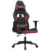 Silla Gaming | Silla De Oficina | Silla Gamer Ergonomica De Masaje Cuero Sintético Negro Y Rojo Vino Tinto Cfw790431