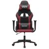 Silla Gaming | Silla De Oficina | Silla Gamer Ergonomica De Masaje Cuero Sintético Negro Y Rojo Vino Tinto Cfw790431