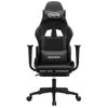 Silla Gaming | Silla De Oficina | Silla Gamer Ergonomica De Masaje Y Reposapiés Cuero Sintético Negro Cfw790440