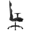 Silla Gaming | Silla De Oficina | Silla Gamer Ergonomica De Masaje Y Reposapiés Cuero Sintético Negro Cfw790440