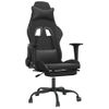 Silla Gaming | Silla De Oficina | Silla Gamer Ergonomica De Masaje Y Reposapiés Cuero Sintético Negro Cfw790441