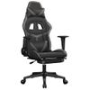 Silla Gaming | Silla De Oficina | Silla Gamer Ergonomica De Masaje Y Reposapiés Cuero Sintético Negro Gris Cfw790449