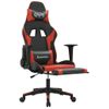 Silla Gaming | Silla De Oficina | Silla Gamer Ergonomica De Masaje Y Reposapiés Cuero Sintético Negro Rojo Cfw790451