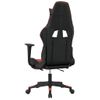 Silla Gaming | Silla De Oficina | Silla Gamer Ergonomica De Masaje Y Reposapiés Cuero Sintético Negro Rojo Cfw790451