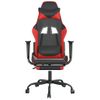 Silla Gaming | Silla De Oficina | Silla Gamer Ergonomica De Masaje Y Reposapiés Cuero Sintético Negro Rojo Cfw790453