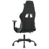 Silla Gaming | Silla De Oficina | Silla Gamer Ergonomica De Masaje Y Reposapiés Cuero Sintético Negro Verde Cfw790456