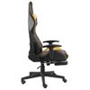 Silla Gaming | Silla De Oficina | Silla Gamer Ergonomica Giratoria Con Reposapiés Pvc Dorado Cfw790459